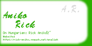 aniko rick business card